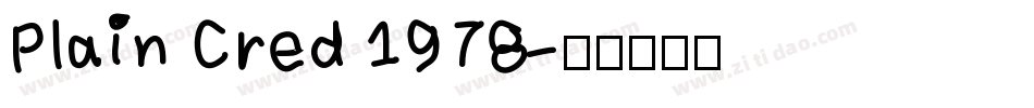 Plain Cred 1978字体转换